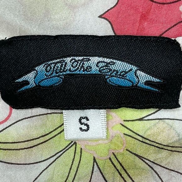 Vintage Faux Wrap Floral Print V-Neck 100%Silk Peplum Hem Top Size Small - Picture 3 of 14